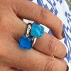 Accessoires Ohrangerie | Ring, Blitzblau Silber