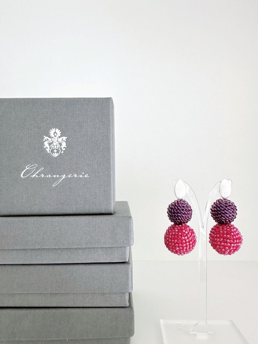 Beeren Ohrangerie | Edles Beeren - Duo, Pink-Violett